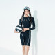 Sanqi swimsuit women's professional swimming training one-piece boxer conservative large size fat mm new long-sleeved surfing swimsuit