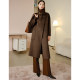Late white autumn and winter fashion temperament thick jacket high-end solid color Korean single-breasted wool double-sided wool coat for women