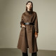 Late white autumn and winter fashion temperament thick jacket high-end solid color Korean single-breasted wool double-sided wool coat for women