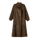 Late white autumn and winter fashion temperament thick jacket high-end solid color Korean single-breasted wool double-sided wool coat for women