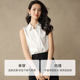 Late white 2025 summer new style trend this year's trendy temperament sleeveless shirt lapel commuter white shirt women's top