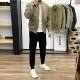 Thin coat men's stand -up collar leisure versatile fashion 2025 spring and autumn short baseball uniform top