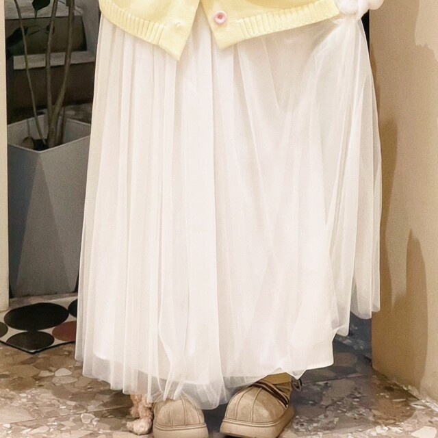 Lin Sister Extra Large Size Trendy Women's Clothing 200-300Jin [Jin equals 0.5 kg] 2024 New Fat and Winter Fat mm High Waist Tulle Skirt
