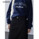 twosweet four-season commuting denim black skirt/not faded high waist straight tube small A slim mid-length skirt for women
