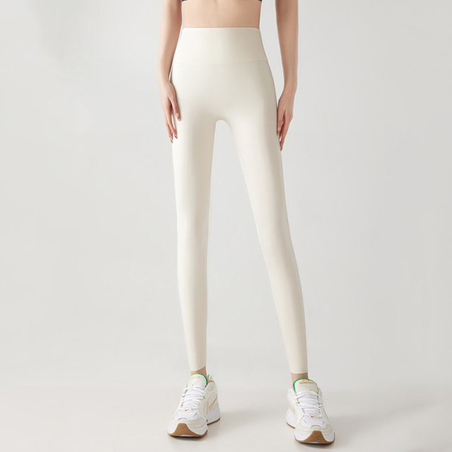 No embarrassing line white shark pants for women in spring and autumn thin style, belly-closing large size gray leggings without falling off the gear tight nine points