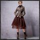 Aka's same style spring mid-length short skirt with high waist and slim retro summer gauze skirt with fluffy organza skirt in autumn and winter