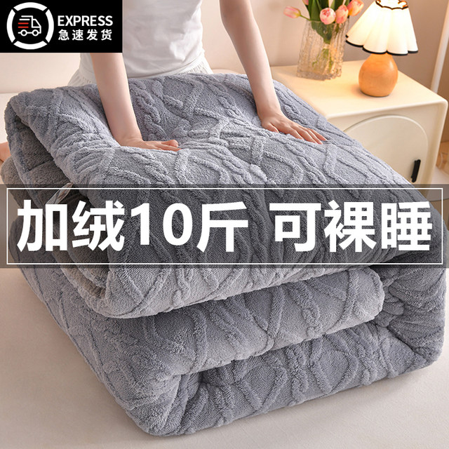Winter lamb velvet quilt winter quilt single thickened warm winter thick cotton quilt quilt core dormitory spring and autumn quilt 2025 new
