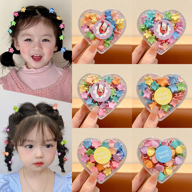 Candy color small grab clip children's cute hair clip headdress forehead princess head bang clip girl baby hair clip