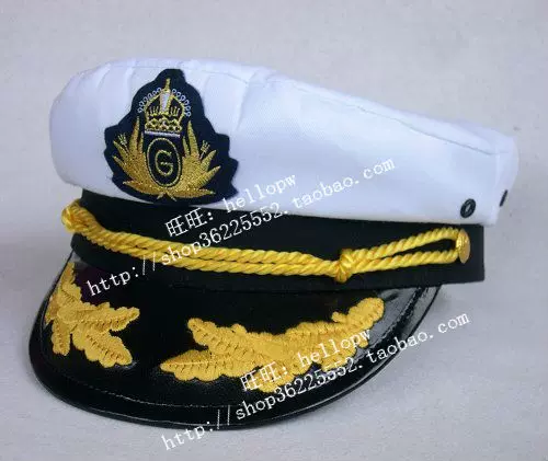 韩版男女复古海军帽船长帽军帽水兵帽水手帽制帽夜店游艇