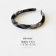 Kawano French retro plaid flocking headband new fashion light luxury headband women's daily wear high skull hair accessories