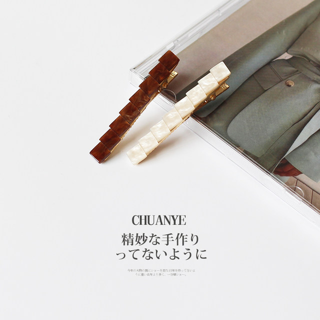 Kawano minimalist small square hair clip 2025 internet celebrity hottest style side clip women side high-end bangs clip forehead hair accessories