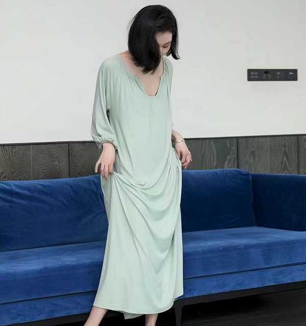 Increase the code 300jin [Jin is equal to 0.5 kg] Loose 2023 Spring and Autumn New Paper Women's Seven -point Sleeve Sleeping Drinks Pregnant Women
