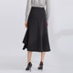 New product skirt design for famous teachers Luqiu Luqiu, female niche black asymmetrical design fishtail skirt mid-length style