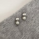DOUDOUSTORE Neutral Gray 925 Silver Needle Cool Gray Pearl Earrings Daily Versatile Commuting Earrings for Women