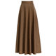 Spring and Autumn new high-end brown large-size skirt for women's retro large-size A-line skirt versatile temperament long skirt umbrella skirt