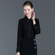 Black shirt for women long sleeves professional fashion trendy 2025 new top autumn and winter French velvet shirt autumn