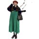 Large size women's loose, thin retro doll vest dress cute girl lazy wind sweater set autumn and winter