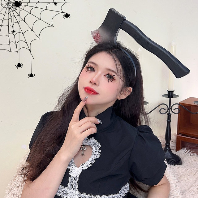 Funny headdress Halloween witch headband headband children's wrench knife bar party decorations props