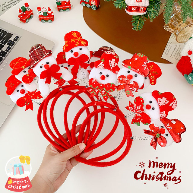 Christmas headband Santa Claus Elk Snowman headband holiday props dress-up supplies for adults and children hair accessories