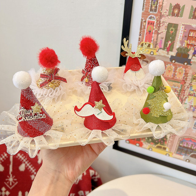 Christmas head jewelry bow hair horn, deer horn adult hair hoop children's small gift card hairpiece head hoop