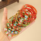 Colorful hand rope Hand -woven Dragon Boat Festival Mark -colored Bracelet Female Baby Babies Red Rope Children Little Dumplings Five -color Line