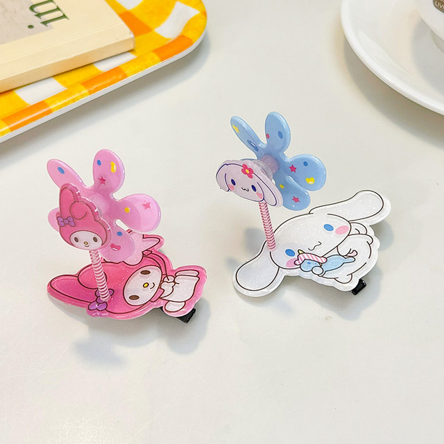 Creative female three -dimensional spring windmill hairpin baby hair accessories little girl cartoon crushing hair clip bangs clip princess headgear
