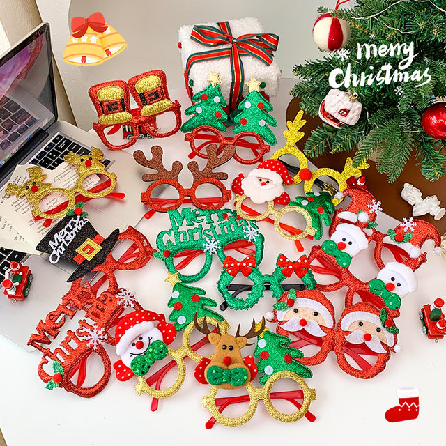 Christmas Funny Glasses Frame Santa Claus Personalized Decoration Adult Trendy Party Party Exaggerated Decorative Props
