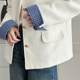 Large size women's plaid shirt collar spliced ​​small fragrance jacket spring and autumn new casual versatile jacket top
