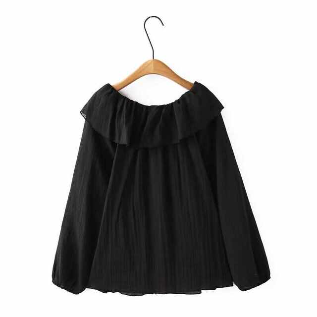 Early autumn top for women large size 2024 new fat mm fashionable slim one-length neck loose long sleeve shirt