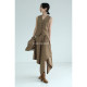 With her original niche design Hong Kong wind, handsome high waist, high waist irregular workplace street drooping A -shaped suit skirt