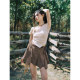 Dream horse retro short skirt suede skirt female hot girl irregular a-line short skirt millennium pure summer