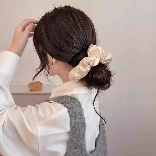 Large intestine hair ring for women 2025 new high-end retro sleep headband hair rubber band pillow hair rope hair accessories