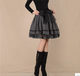 Fireworks ironing spring, autumn and winter women's woolen original retro versatile pleated puffy skirt half-body short skirt
