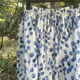 Homemade 2025 spring and summer new cotton and linen half-body short skirt for women's printed A-line skirt a-shaped fresh and versatile inner lining