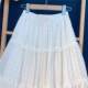 Super long skirt quality early spring lace skirt gentle sweet heavy industry embroidery layered cake skirt women's big skirt