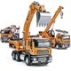 Engineering vehicle set excavator crane mixer truck boy alloy children's return toy sprinkler truck ornaments gift