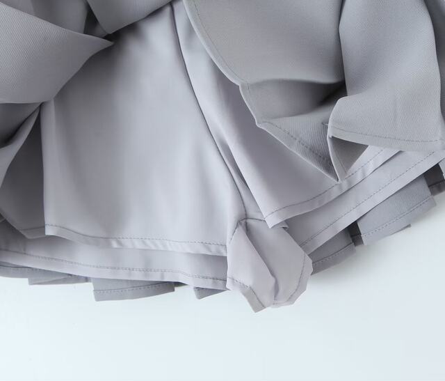 Outdoor V waist high bomb sports tennis skirt high -waisted pleated pleated skirt hot girl loose waist umbrella skirt A -line skirt female