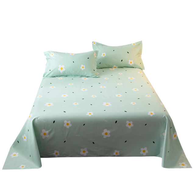 Single-piece pure cotton student dormitory single 100% cotton bed sheet men 1.5 meters double bed thickened bed single spring