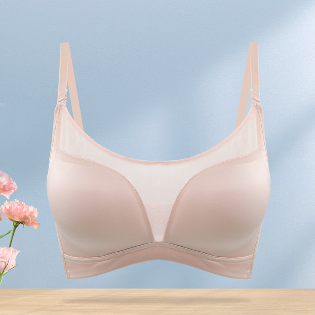 Beijiaren adjustable push-up glossy non-wired French bra BC cup thick and thin style breast-retracting tube top bra