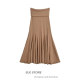 American street low waist folds, fish tail skirt women's atmosphere, slim waist, hip hip skirt, early autumn long skirt