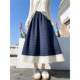 Large size sweet lace plaid skirt for women in spring and summer 2025 new high-waisted slim long skirt for women