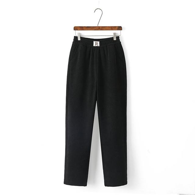 2025 new high-waist elastic waist loose casual large-size trousers for middle-aged and elderly people