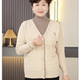 Middle-aged mother's clothing plus velvet thickened sweater middle-aged and elderly women's knitted bottoming shirt grandma autumn and winter two-piece tops