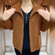 2025 new corduroy jacket mother autumn thickened jacket middle-aged and elderly spring and autumn long-sleeved large-size top