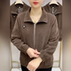 2025 new corduroy jacket mother autumn thickened jacket middle-aged and elderly spring and autumn long-sleeved large-size top