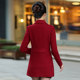 Middle -aged and elderly women's clothing autumn and winter woolen coat plus fertilizer, increase long -sleeved top, mother middle long woolen coat