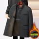 Fall and winter middle-aged and elderly men's fleece jacket dad's lapel business clothes middle-aged men's thick jacket top
