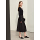 Amii2025 summer new high-end commuting geometric buckle belt decorative skirt women's A-line skirt small black skirt