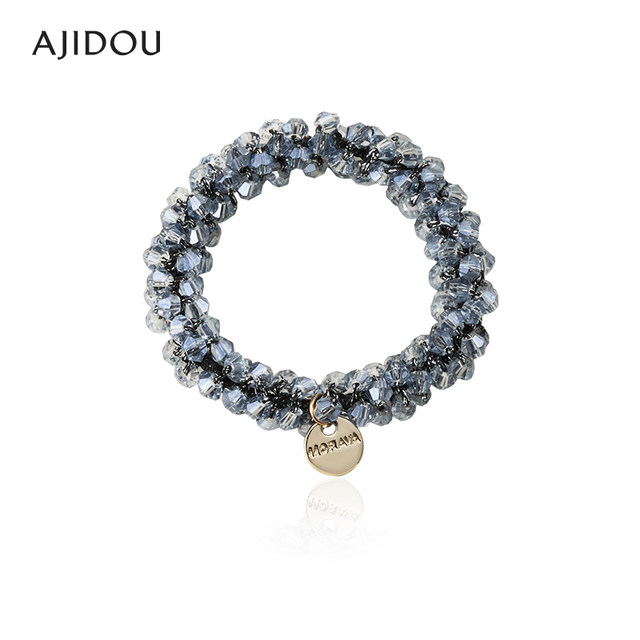 AJIDOU Ajidou casual elastic crystal hair ring fashion personality tie hair rope high-end hair rope trendy cool hair accessories
