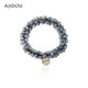AJIDOU Ajidou casual elastic crystal hair ring fashion personality tie hair rope high-end hair rope trendy cool hair accessories